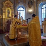 Литургия в Неделю о блудном сыне в кафедральном Свято-Александро-Невском соборе.