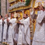 Литургия в кафедральном Свято-Александро-Невском соборе в праздник Крещения Господня.