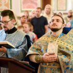 Молебен для учащих и учащихся перед началом учебного года в кафедральном Свято-Александро-Невском соборе г. Симферополя.