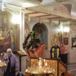 Литургия в нижнем храме имени св.Гурия Таврического, кафедрального Свято- Александро- Невского собора г.Симферополя  в день отдания праздника Воздвижения Честного и Животворящего Креста Господня.