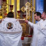 Литургия в кафедральном Свято-Александро-Невском соборе в праздник Крещения Господня.