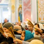 Литургия в праздник Сретения Господня в кафедральном соборе святого благоверного князя Александра Невского.