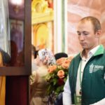 Преосвященный Евфимий, епископ Луховицкий возглавил Литургию в Неделю 16-ю по Пятидесятниц  в кафедральном Свято-Александро-Невском соборе г. Симферополя.