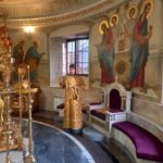 Божественная литургияв нижнем храме имени св.Гурия Таврического, кафедрального Свято- Александро- Невского собора г.Симферополя   в день памяти Собора Московских Святителей