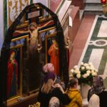 Богослужение в канун Недели 1-й Великого поста, Торжества Православия в кафедральном Александро-Невском соборе.