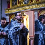 Божественная литургия Преждеосвященных Даров в Свято-Александро-Невском кафедральном соборе.