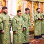 Всенощное бдение в кафедральном Свято-Александро-Невском соборе в канун престольного торжества.