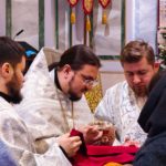 Литургия в кафедральном Свято-Александро-Невском соборе в праздник Крещения Господня.