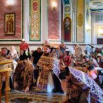 Богослужение в канун Происхождения Честных Древ Животворящего Креста Господня в кафедральном Александро-Невском соборе