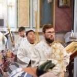 В канун Рождества честного славного Пророка, Предтечи и Крестителя Господня Иоанна епископ Нестор совершил всенощное бдение в кафедральном Александро-Невском соборе г. Симферополя.