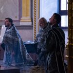 Божественная литургия Преждеосвященных Даров в Свято-Александро-Невском кафедральном соборе.