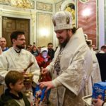 НОЧНОЕ РОЖДЕСТВЕНСКОЕ БОГОСЛУЖЕНИЕ ВОЗГЛАВИЛ ЕПИСКОП БАХЧИСАРАЙСКИЙ КАЛЛИНИК В КАФЕДРАЛЬНОМ СОБОРЕ СВЯТОГО БЛАГОВЕРНОГО КНЯЗЯ АЛЕКСАНДРА НЕВСКОГО Г. СИМФЕРОПОЛЯ.