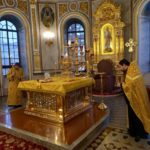 Богослужение в канун Недели о блудном сыне в кафедральном Александро-Невском соборе.
