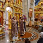 Божественная литургия в Неделю 5-ю Великого поста, преподобной Марии Египетской  в кафедральном Александро-Невского собора.