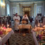 Вечернее богослужение и Парастас в канун Вселенской ( мясопустной) родительской субботы в кафедральном Александро-Невском соборе.