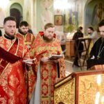 Божественная литургия в день памяти священномученика Порфирия, епископа Симферопольского и всех  новомучеников Крымских в кафедральном Александро-Невском соборе г. Симферополя.