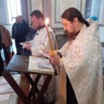 Вечернее богослужение и Парастас в канун Вселенской ( мясопустной) родительской субботы в кафедральном Александро-Невском соборе.