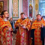 Богослужение в канун дня Усекновения главы Пророка, Предтечи и Крестителя Господня Иоанна в кафедральном Александро-Невского собора
