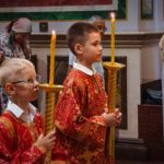 Божественная литургия в Неделю 6-ю по Пасхе в кафедральном Александро-Невском соборе.