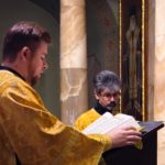 Литургия  день празднования Собора вселенских учителей и святителей Василия Великого, Григория Богослова и Иоанна Златоустого в кафедральном Александро-Невском соборе.