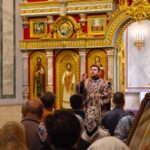 Божественная литургия  в Великий Четверток, день Воспоминания Тайной Вечери в кафедральном Александро-Невском собре.