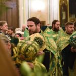Всенощное бдение в кафедральном Свято-Александро-Невском соборе в канун престольного торжества.