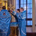 Праздничные богослужения в день празднования Введения во храм Пресвятой Богородицы, в кафедральном соборе святого благоверного князя Александра Невского
