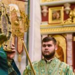 Всенощное бдение в кафедральном Свято-Александро-Невском соборе в канун престольного торжества.