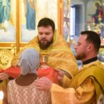 Божественная литургия в день памяти святителя Спиридона, епископа Тримифунтского в нижнем храме имени св.Гурия Таврического.