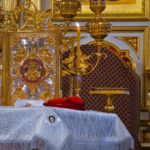 Литургия в кафедральном Свято-Александро-Невском соборе в праздник Крещения Господня.