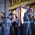 Первая в этом году Литургия Преждеосвященных Даров в Свято-Александро-Невском кафедральном соборе.