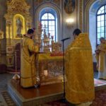 Литургия в Неделю о блудном сыне в кафедральном Свято-Александро-Невском соборе.