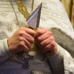 Богослужение в нижнем храме (во имя святителя Гурия, Архиепископа Таврического) в Крещенский сочельник.
