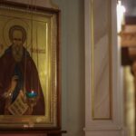 Божественная литургия в Александро-Невском кафедральном соборе в памяти преподобного Сергия, игумена Радонежского, всея России чудотворца