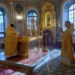 Литургия в Неделю о блудном сыне в кафедральном Свято-Александро-Невском соборе.