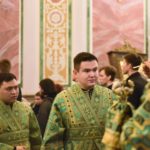 Всенощное бдение в кафедральном Свято-Александро-Невском соборе в канун престольного торжества.