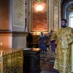 В КАНУН НЕДЕЛИ 13-Й ПО ПЯТИДЕСЯТНИЦЕ, ПРЕОСВЯЩЕННЕЙШИЙ ЕПИСКОП НЕСТОР СОВЕРШИЛ ВСЕНОЩНОЕ БДЕНИЕ В АЛЕКСАНДРО-НЕВСКОМ КАФЕДРАЛЬНОМ СОБОРЕ Г. СИМФЕРОПОЛЯ.