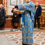 Литургия в праздник Сретения Господня в кафедральном соборе святого благоверного князя Александра Невского.