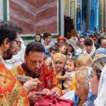 Божественная литургия в Неделю 6-ю по Пасхе в кафедральном Александро-Невском соборе.