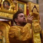 Богослужение в канун Недели 26-й по Пятидесятнице в кафедральном соборе святого благоверного князя Александра Невского.