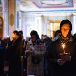 Повечерие с чтением канона преподобного Андрея Критского в Александро-Невском кафедральном соборе.