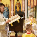 Литургия в Неделю 7-ю по Пасхе, святых отцов I Вселенского Собора (325) в кафедральном соборе святого благоверного князя Александра Невского г. Симферополя.