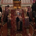 Богослужение в канун Недели 1-й Великого поста, Торжества Православия в кафедральном Александро-Невском соборе.