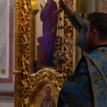 Всенощное бдение в канун Недели 3-й Крестопоклонной в кафедральном Александро-Невском соборе.