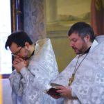 Богослужение в нижнем храме (во имя святителя Гурия, Архиепископа Таврического) в Крещенский сочельник.