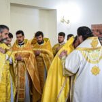 В ВОССТАНОВЛЕННОМ ХРАМЕ 4-Х СВЯТИТЕЛЕЙ МОСКОВСКИХ ПЕТРА, АЛЕКСИЯ, ИОНЫ И ФИЛИППА В ПРЕСТОЛЬНЫЙ ПРАЗДНИК ЕПИСКОП КАЛЛИНИК СОВЕРШИЛ ПЕРВУЮ БОЖЕСТВЕННУЮ ЛИТУРГИЮ.