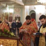 Литургия в нижнем храме имени св.Гурия Таврического, кафедрального Свято- Александро- Невского собора г.Симферополя  в день отдания праздника Воздвижения Честного и Животворящего Креста Господня.