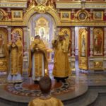 Литургия  в Неделю мясопустную, о Страшном Суде в кафедральном Александро-Невском соборе.