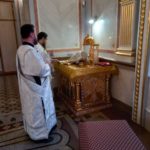Богослужение во Вселенскую родительскую (мясопустную) субботу в кафедральном Александро-Невском соборе.