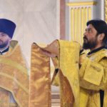 Преосвященный Евфимий, епископ Луховицкий возглавил Литургию в Неделю 16-ю по Пятидесятниц  в кафедральном Свято-Александро-Невском соборе г. Симферополя.